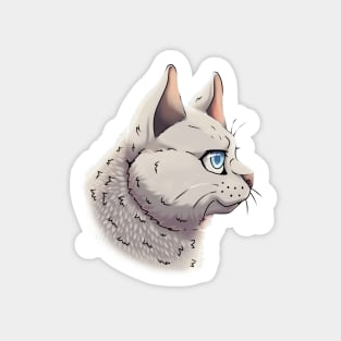 White British Shorthair Side Portrait Sticker